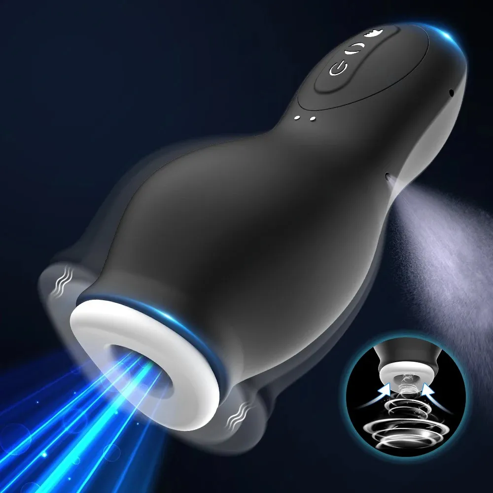 Automatische mannelijke masturbator Handsfree pijpbeurt zuigen vibrator machine pussy masturbatie cup seks speelgoed voor mannen volwassen goederen 240417