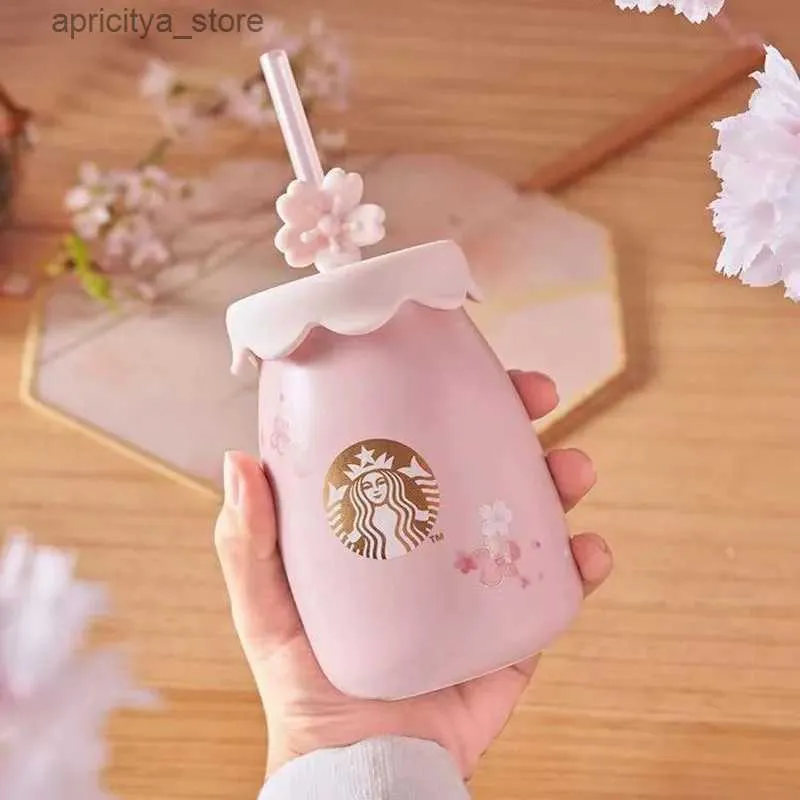 waterfles de nieuwste 11.1oz Starbucks keramische mok sippy mok met veel stijlen om uit te kiezen en aangepaste logo -ondersteuning L48