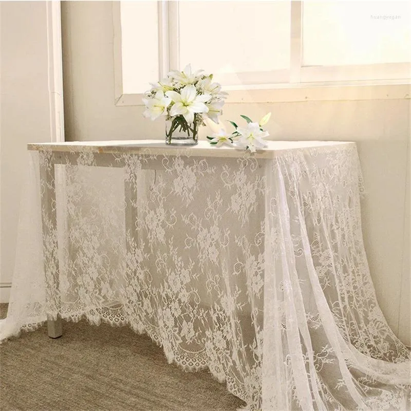 Table Cloth 150 300cm White Lace Decorative El Wedding Party Dining Fabric Home Decor Tablecloth Christmas