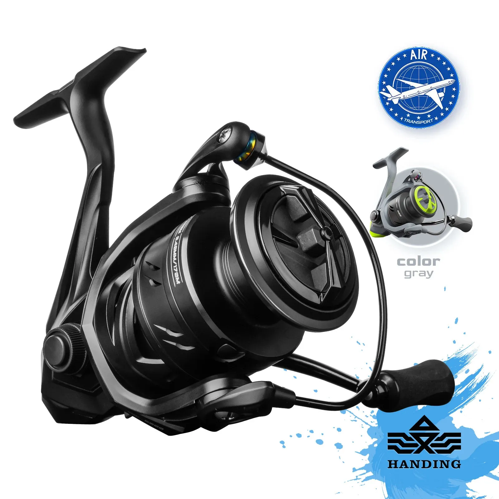 Resying M1 Spinning Reel Graphit 9 1 Łożyska kulkowe 12 kg Max Drag 52 Współczynnik przekładni WSZYSTKIE Połowy Y240408