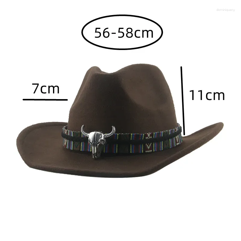 Bérets Chapeaux pour femmes Cowboy Hat Men Western Cowgril Big Taille 60cm Capes de jazz Band Cow Beld Khaki Street Sombreros de Mujer