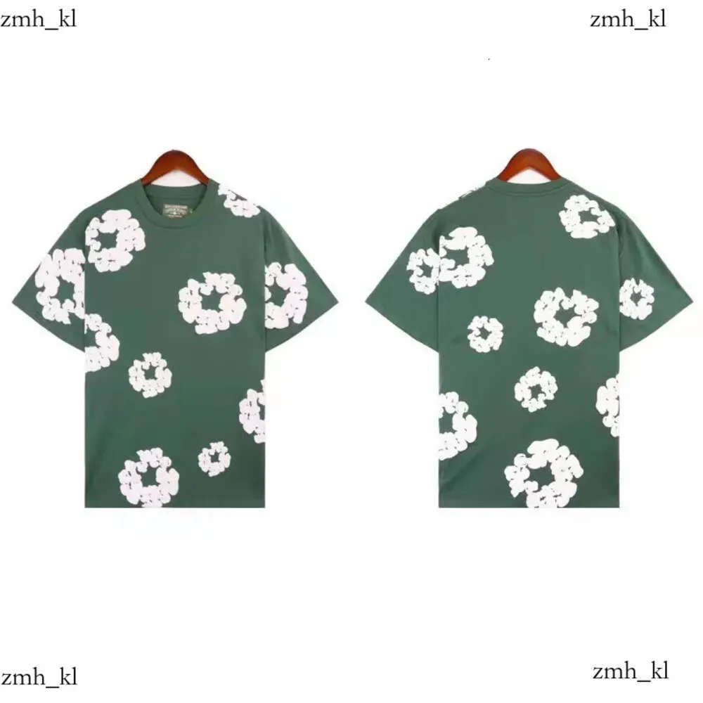 Camisa de Demin Tear Mens Demin Tees Y2K Denim camisetas Readymade Shorts Harajuku Hip Hop de algodón de algodón de gran tamaño