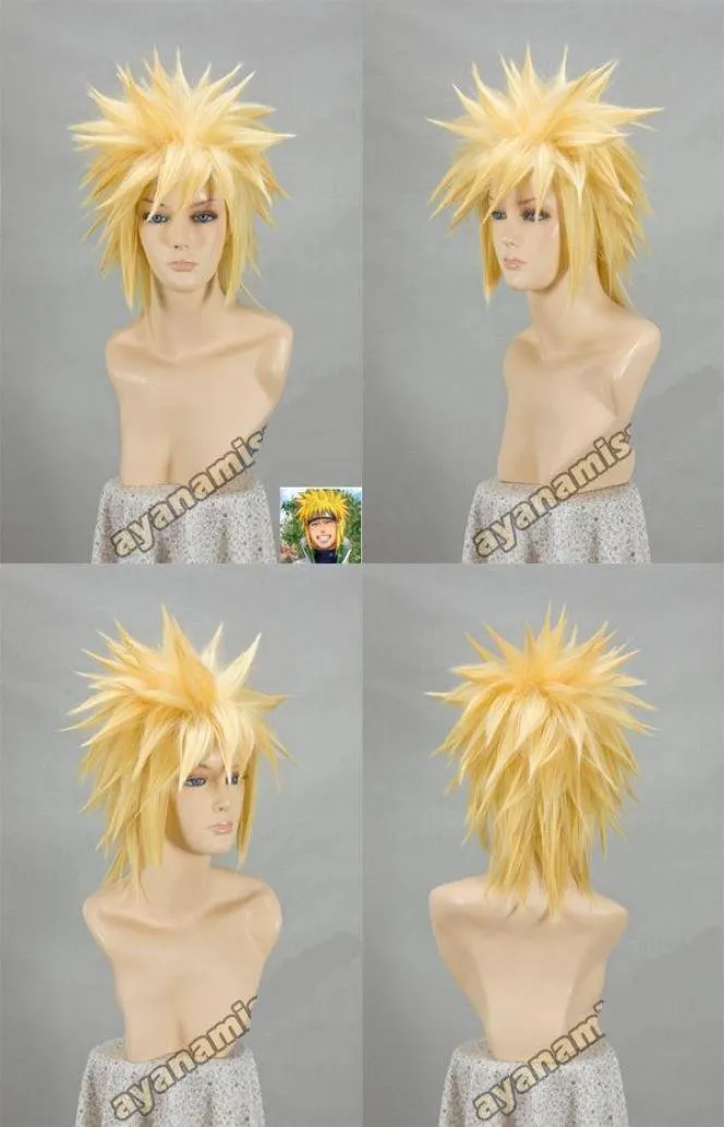 Naruto Yondaime Hokage Wave Feng Shui Door Blonde Short Cosplay Party Anime Wiggtgtgtgtgt Nieuwe hoge kwaliteit 5979162