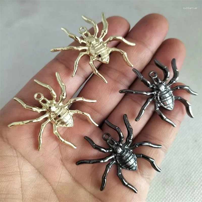 Ciondoli 10 pezzi di cartone animato Halloween Spider Metal Animal Charm Pendants Orecchini fai -da -te Collane Collane Accessori artigianali