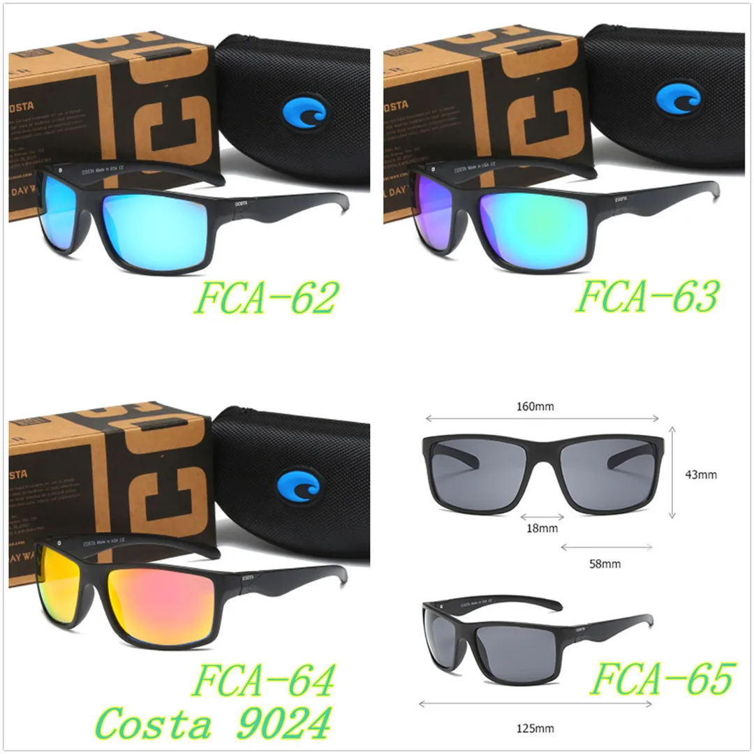 Costas Sunglasses Men 580p Brand Design Square Sun Glasses Vintage Mirror Driver Polarized Sunglasses Travel Mas Male Shades With Box