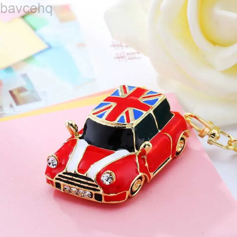 Keychains Lanyards bilstyling Keychain Key Ring Holder Pendant FOB Holder för Mini Cooper Keychain D240417