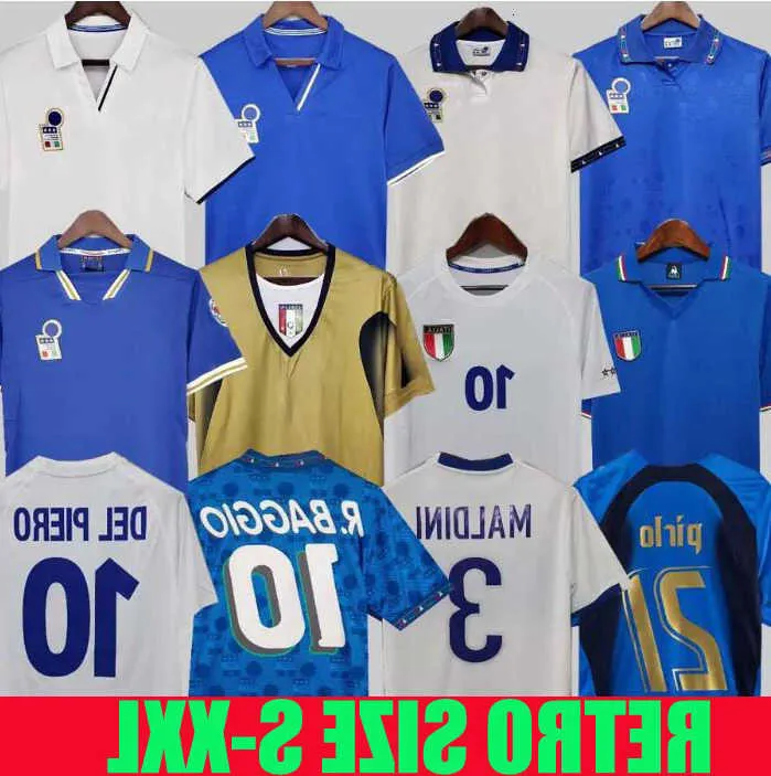 1982 Italys Retro Soccer Jersey 1990 1996 1998 2000 Home Football 1994 Maldini Baggio Donadoni Schillaci Totti del Piero 2006 Pirlo