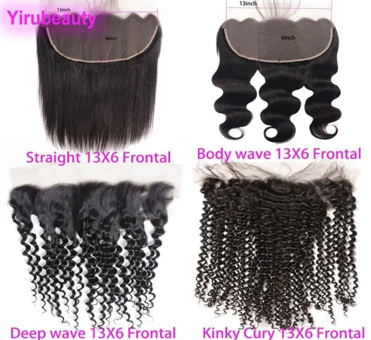 Vierge brésilienne Vierge 13x6 Lace Frontal Sercèdes directes vague de corps Deep Deep Skinky Curly Peruvian Indian Malaysian Human Hair 13 par 68089582