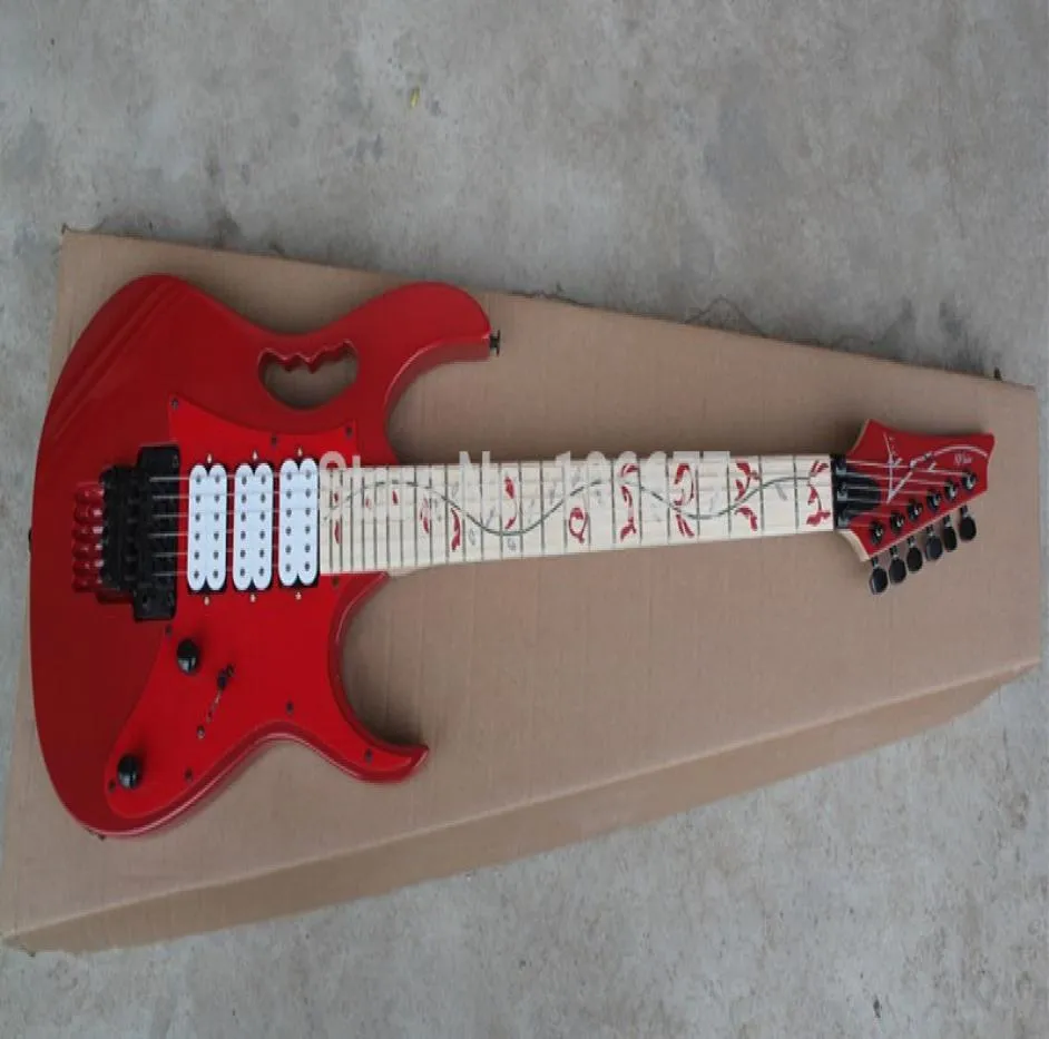 Whole Top Quality Accessories from Korea Ibz JEM 7V HHH Floyd Rose Red Tree of Life Inlay Electric Guitar 3387389