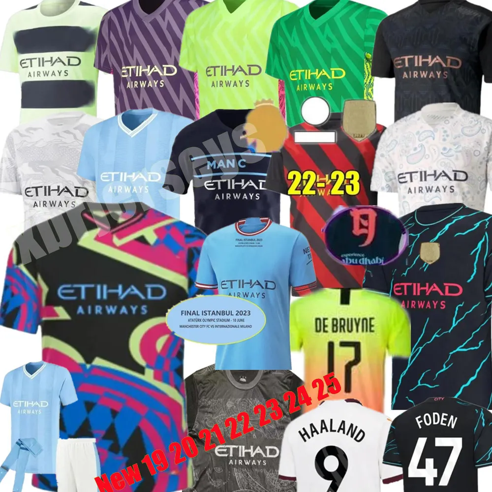 23 24 25 Haaland Soccer Jerseys 2024 de Bryne Phillips Mans Cities Foden J.Alvarez Grealish Ferran Mahrez Foden Bernardo Joao Cancelo Z Rodrigo Fans Joueur S-4XL