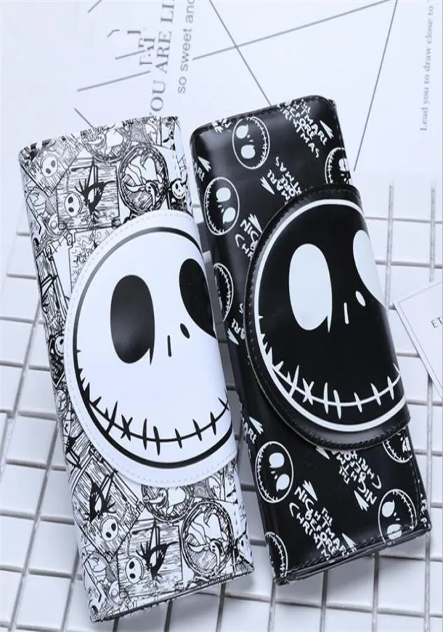 McThe Nightmare Before Christmas Jack Skellington Zipper Cartoon Fashion Long Pu Wallet Coin Purse Clutch Bagning8783636