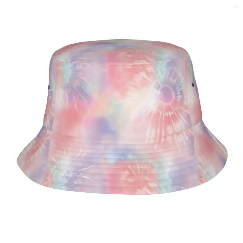 Berretti di berretti di cappello a bucket pastello tinta di tinoncini hawaii pescatore per cappelli per la protezione solare per vacanza casual unisex Cap di design pieghevole