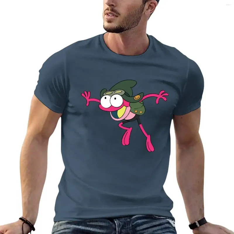 Erkek Polos Amphibia Fışkıran Atlama T-Shirt Sevimli Giysiler Anime Gömlek Grafik Tees Erkekler Tişörtler Büyük ve Uzun