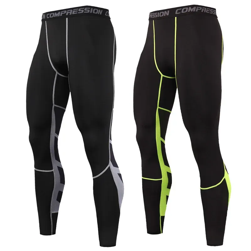 Pantaloni pantaloni a compressione uomini addestrando sport sport con collant da corsa da jogging pantaloni maschi di allenamento di abbigliamento sportivo