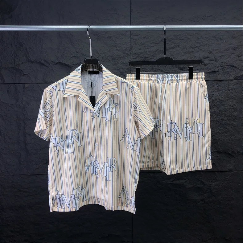 Designer Tracksuit Summer Fashion Mens Tracksuit Hawaii Beach Set Designer Shirts Printing Leisure Shirt Man Slim Fit The Board of Directors Sheeve A5