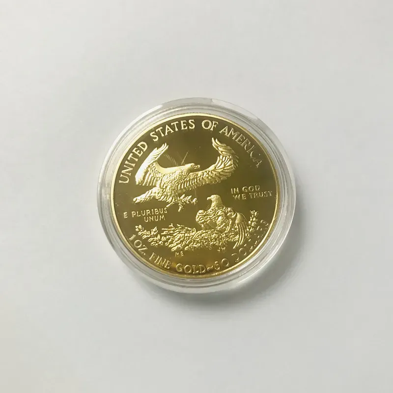 Non magnetic Freedom  2012 badge Gold Plated 32.6 Mm Commemorative Statue Liberty Collectible Decoration Coins