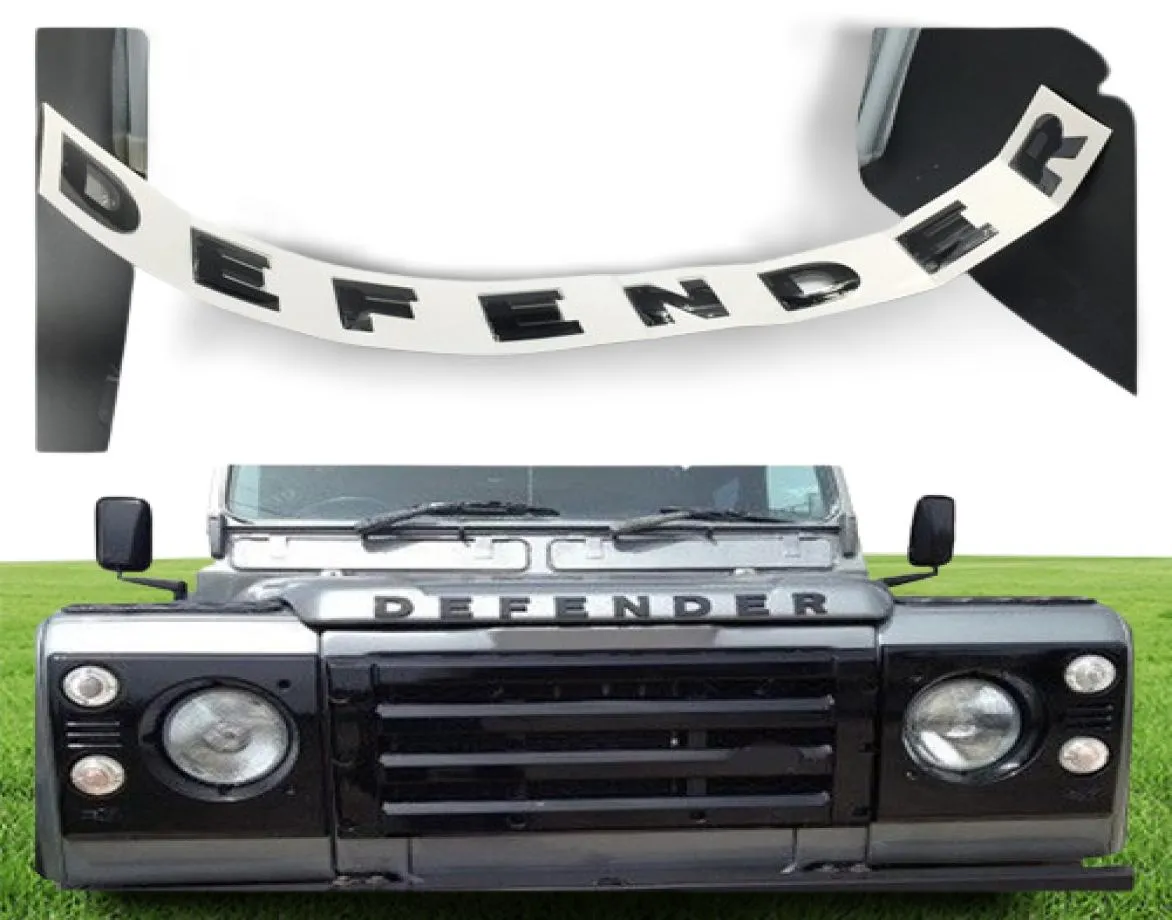 Car Accessories For Defender Front Bonnet Emblem Logo Badge Lettering Sticker9208923