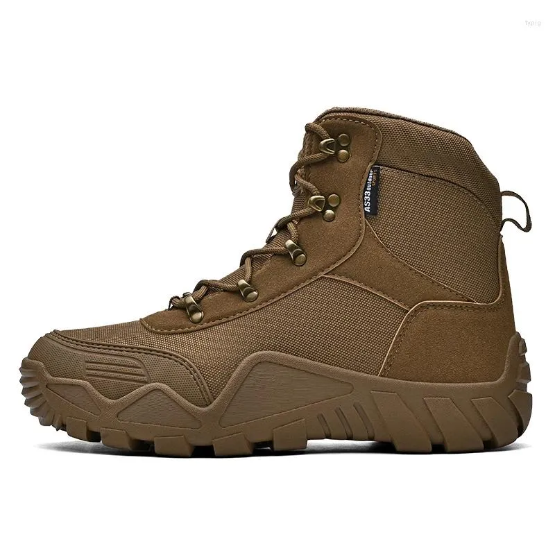 Fitness schoenen HikeUp Winter Boots Men Outdoor Wandelen Suede High Top Trekking Sneaker Watper Tactical Combat Plus Maat