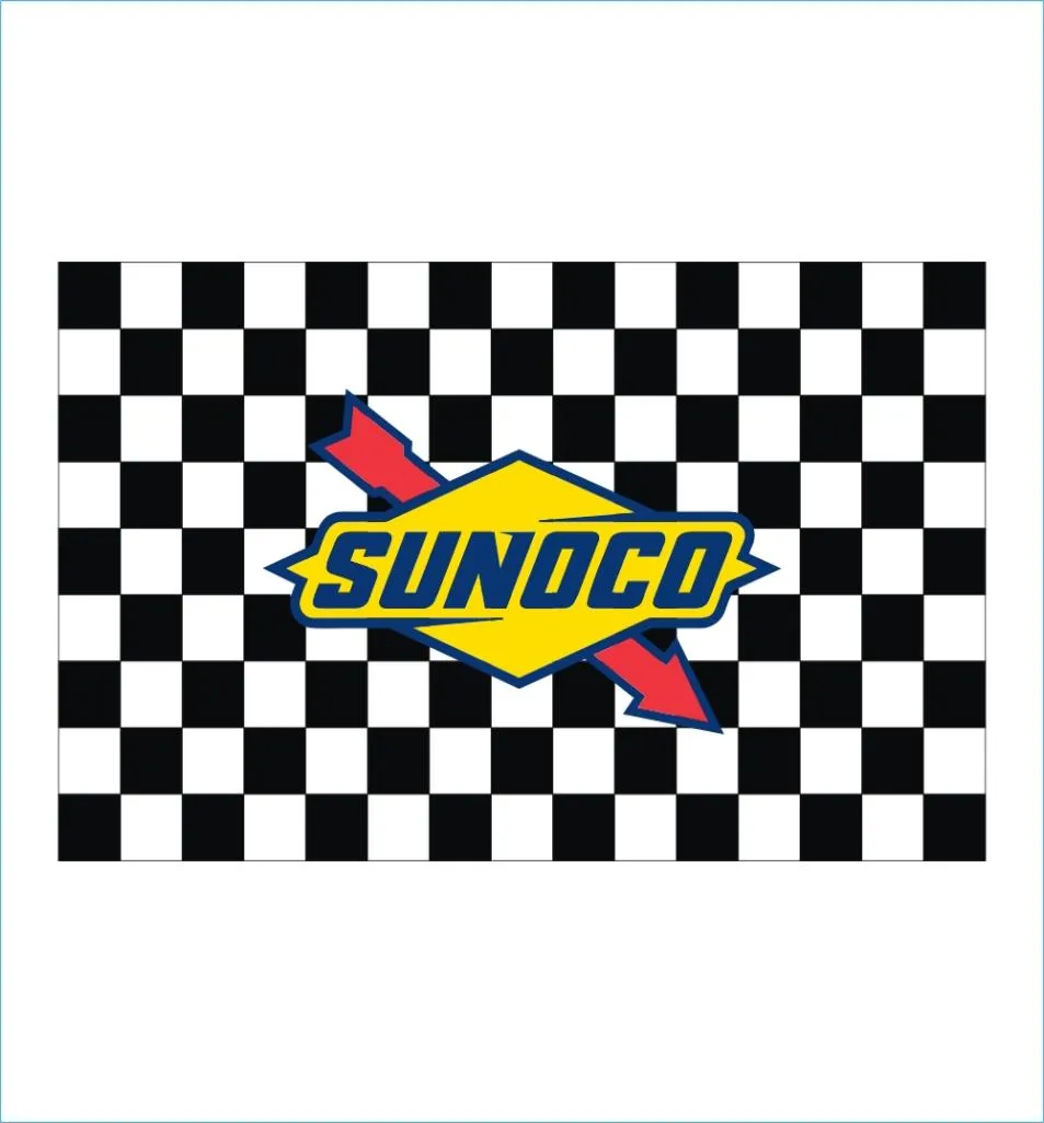 Пользовательская цифровая печатная печать 3x5ft Flags Race Racing Mahwah Sunoco Cup серии Cakeed Flag Banner для игры и украшения 3547335