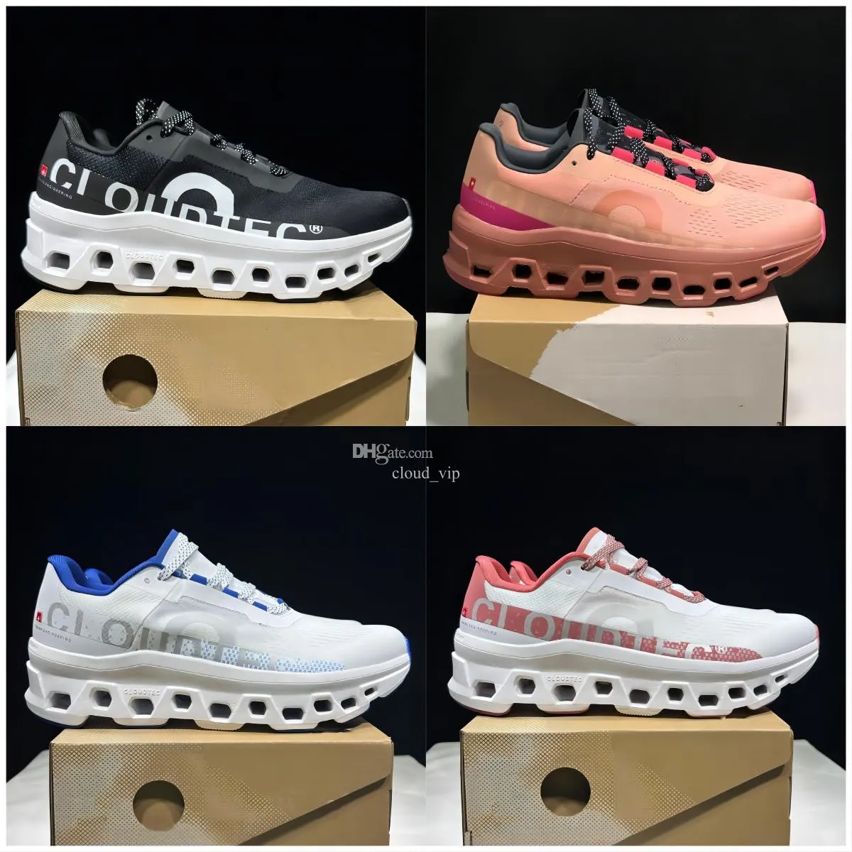 CloudMonster Monster for Women Men Run Shoes Cloud X1 x3 Pink Black White Running Shoes-Treadable Cushioning Stoneakers Eur36-45 Cloudnovas Cloud 5 Clouds