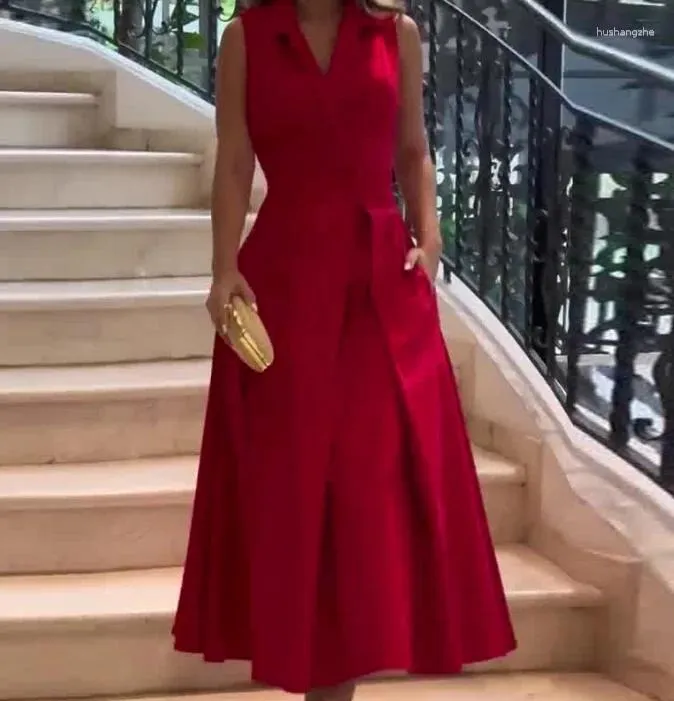 knee length dresses for ladies Berylove Women Sky Blue A-Line Work Dress Satin Long Sleeve Business Casual Dress, Sky Blue / 2XL main image 1