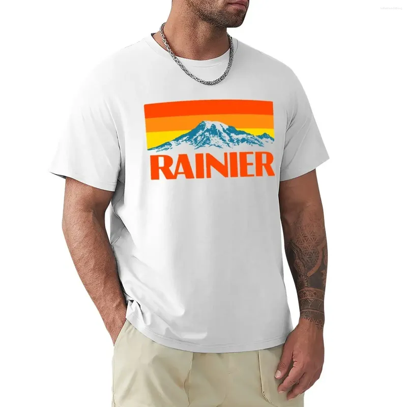 Herren Polos Mt Rainier National Park T-Shirt Sommer Kleidung übergroße Herren weiße T-Shirts