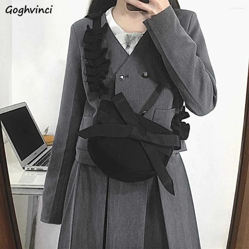 Stucchette per spalle per sacchetti Donne Black Bow Cracciatura All-Match giapponese Studenti in stile preppy Harajuku Zipper Fashion Crossbody Lady Canvas