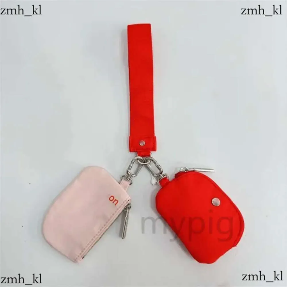 LULEMON DESIGANTER TORBA JOGA DUAL TOPUS Różowa Mini Mini Mini Mini Zip wokół portfela Portable Portfel Torebka Mini Moneta kieszenia Kieszenia Lulumon 232