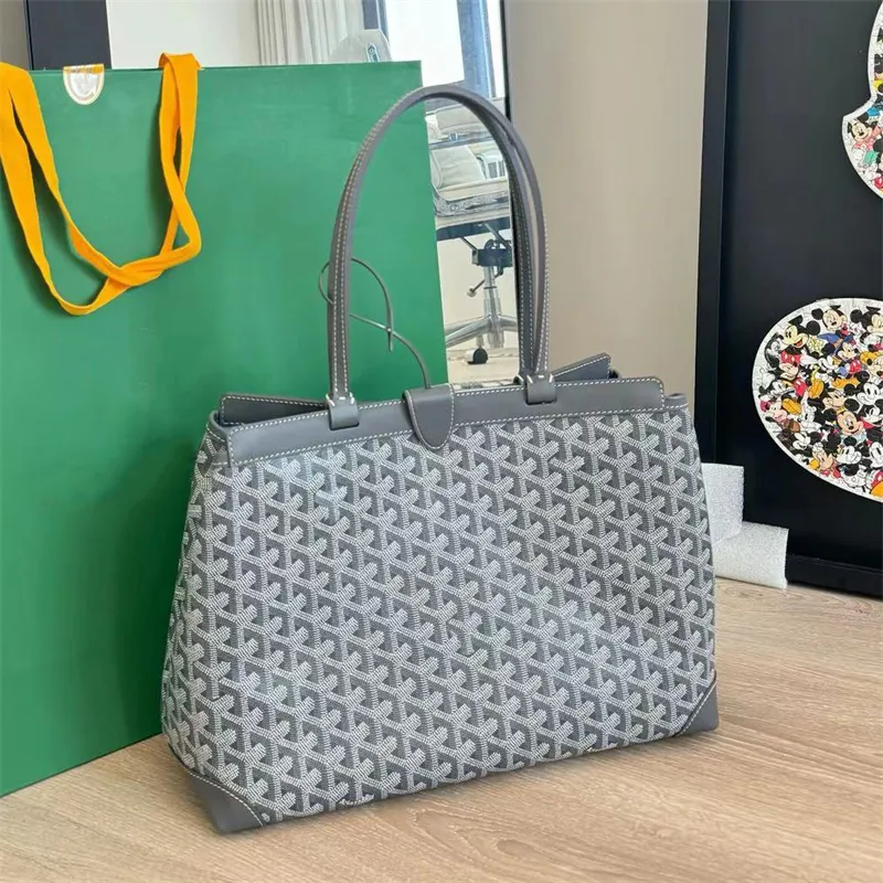 الفخامة Bellechasse Biuude PM Womens Tote Bag Mens سعة كبيرة حقيبة كروسة الكبرى سيدة حقائب اليد مصممة الكتف حقائب متسوق جلدية القابض