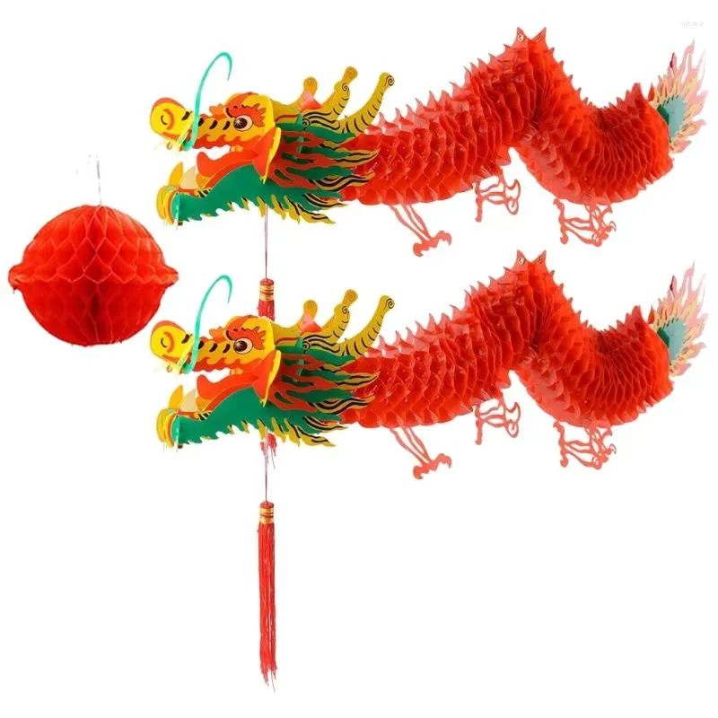 Figurine decorative Decorazione Chinatown Anno di decorazione sospesa Cinese Dragon Forniture Garland Spring Festival Adornamento