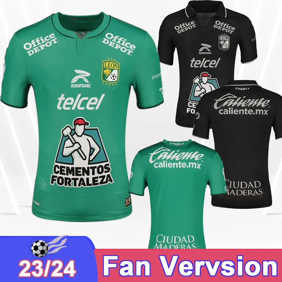 23 24 Club Leon Mens Soccer Jerseys Rodriguez W. Tesillo I. Moreno Davila A. Mena F. Vinas A. Frias Borja Home Shirts de football uniformes adultes
