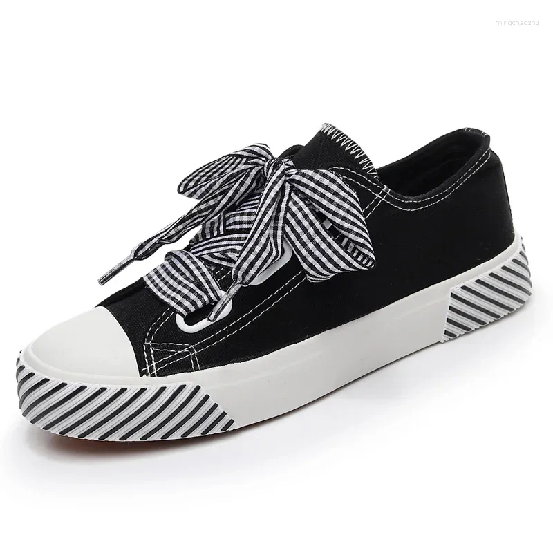 Casual schoenen 2024 Herfst lint Bow canvas Han Wild Studenten Harajuku Board Women