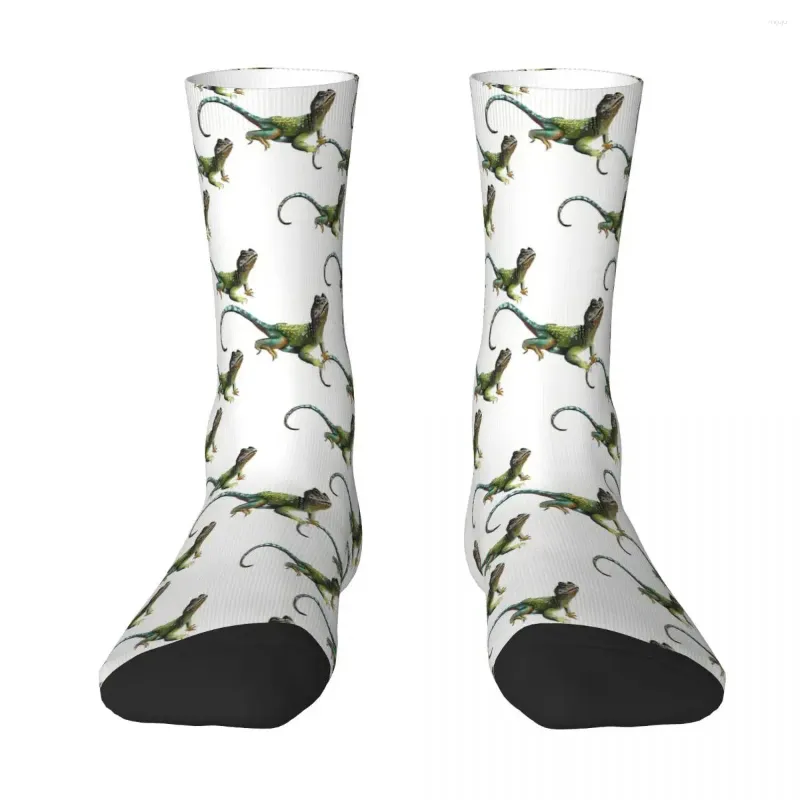 Männer Socken Ostkragen Echsen wiederholen tierische Socken Männer Frauen Polyester Strümpfe anpassbarer Hip Hop