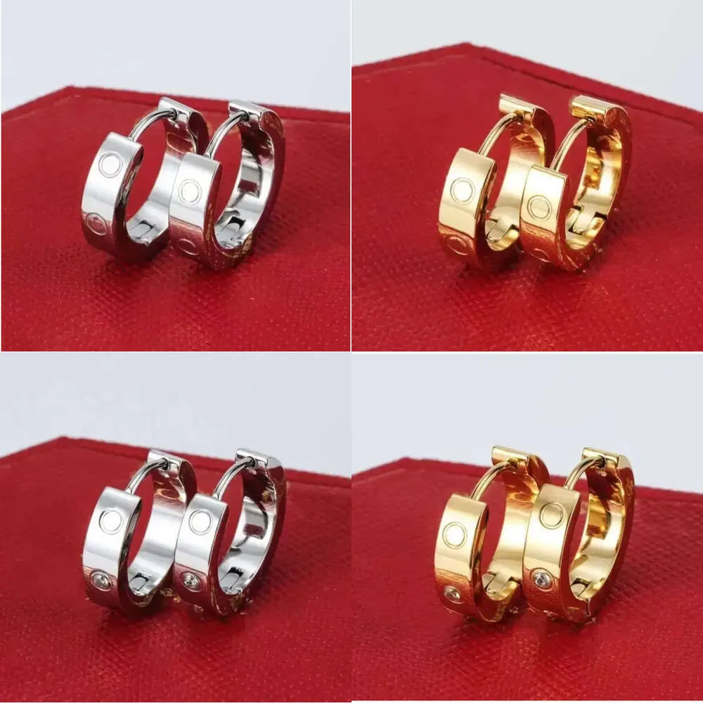 Titanium mode stalen nagels schroevendraaier oor manchetlove oorbellen heren en dames goud sier sieraden voor geliefden paar cadeau nrj ringen