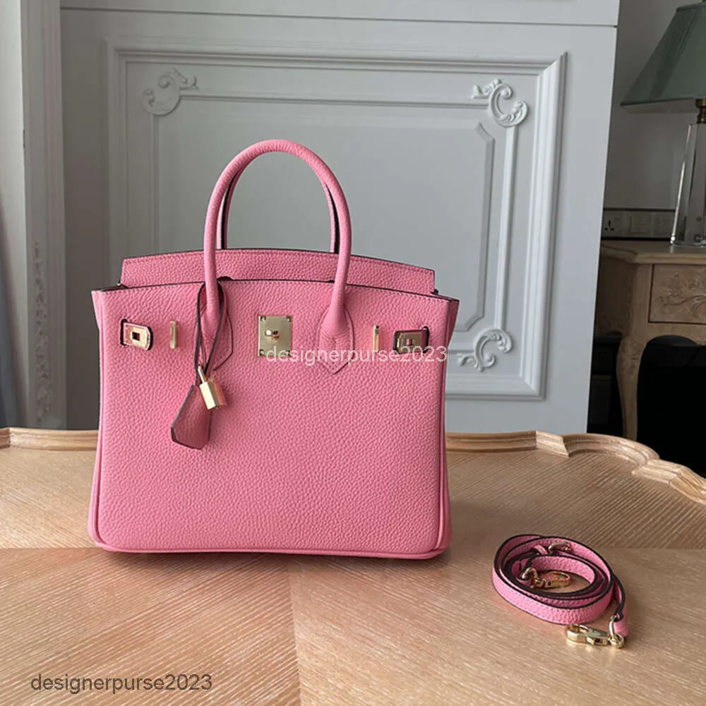 Heart Girl's Classic Small Lady Bags Bag Designer Pink Tote Lychee Grain Leather Top Layer Cow Handbag Mini Cross-Body Women's Trend Rnig