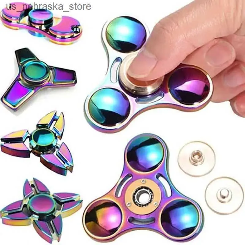 Novelty Games Finger Rotator Fidget Metal EDC Hand Rotator for Autism and ADHD Anxiety Stress Relief Focused Fidget Rotator Q240418