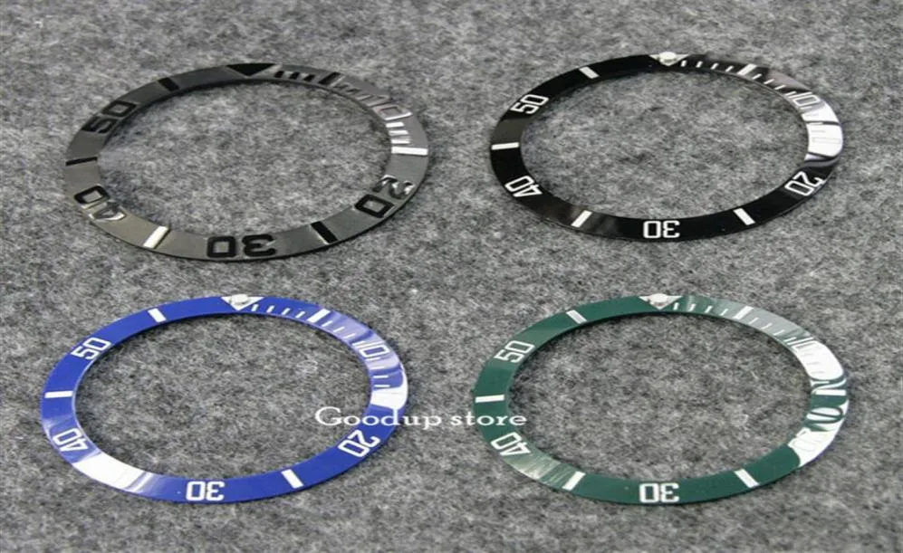 Black Blue Green Ceramic Bezel Insert Watch Accessories Passar 40mm storlek Automatisk Watch Support Retail och Whole289D3214195