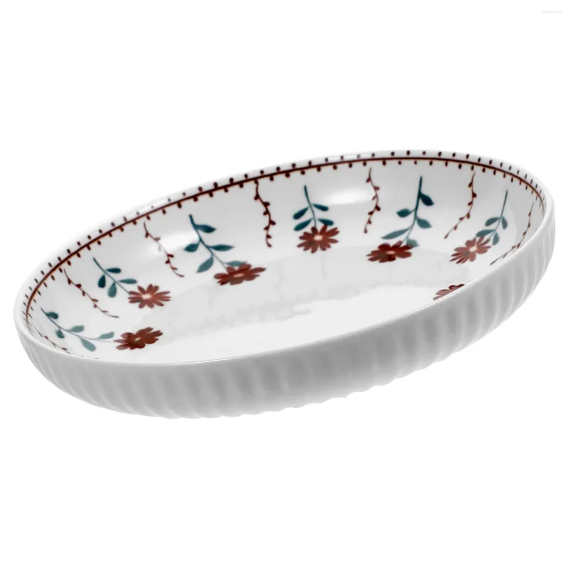 Serviessets Serveer gebruiksvoorwerpen Dessertplaten Keramische multifunctionele keuken Fruit Small Ceramics Floral Pattern