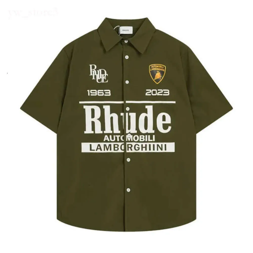 2024 New Rhude Mens T-Shirt Hochwertige Tess Designer lässig Mode Rhude Polo Shirt Kurzärmele Europa Männer Frauen rund Hals T-Shirts US Size S-XXXL 5289