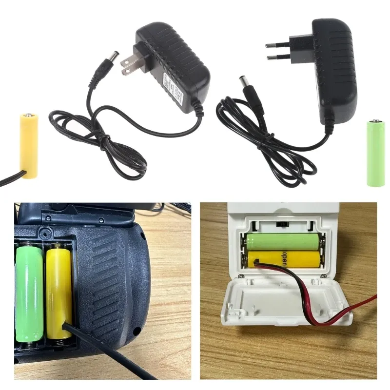 Alimentation Les éliminateurs de batteries AA d'alimentation 3V remplacent les piles 2PCS 1.5 V AM3 / LR6 / AA pour les lumières LED à télécommande