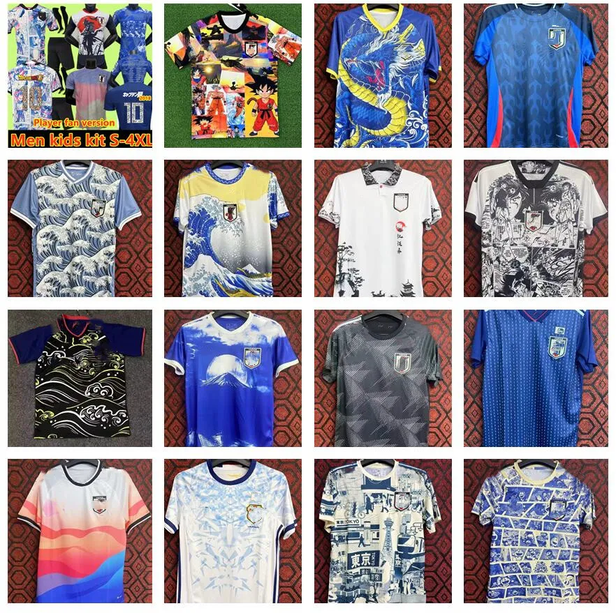 2018 2024 Coppa del Mondo Giappone Jersey Soccer Minamino Nagatomo Doan Yoshida Asano 2023 Dettagli Day Match Day Dettagli Special Edition 24 25 Shirt Football Osako Men Set Kit Kit Player