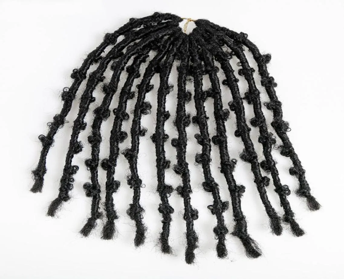 Butterfly Locs Extensões de cabelo nu para mulheres 36 polegadas de crochê macia Branças