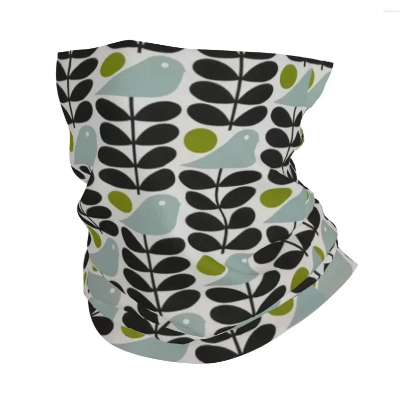 Bandanas orla kiely scandinavo Multi-stems Birds Flower Neck Gaiter Men Women UV Face Shield Winter Bandana Scarf per sci per sci