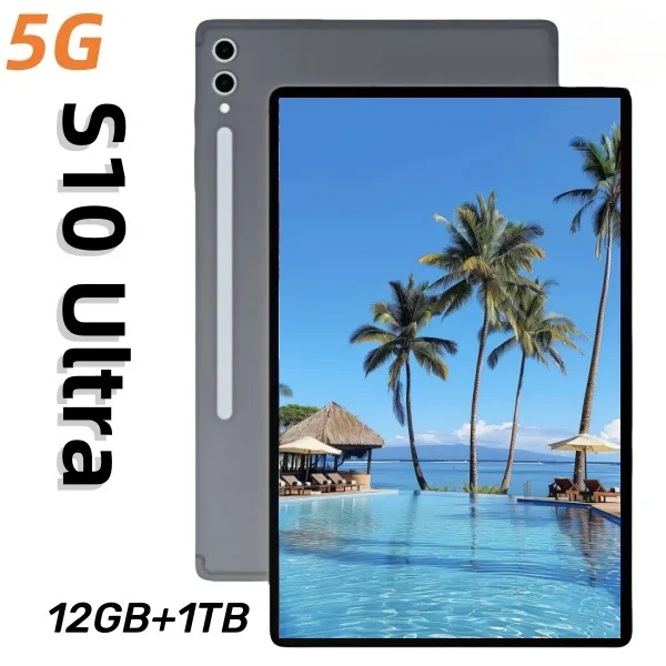 11-Inch S10 Ultra Tablet, Mobile, Computer 2-in-1 Portable Smartphone, Dual SIM, Dual standby Android, Learning and Working, Global Multilingual, English Smart Tablet