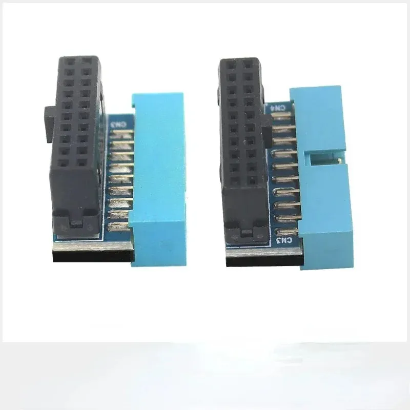 USB 3.0 20PIN Male a femenino Adaptador de extensión hacia arriba de 90 grados para placa base