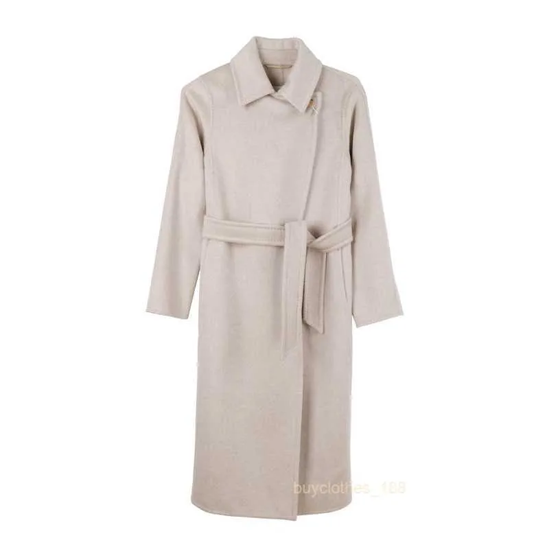 Créateur manteau vestes en manteaux pour femmes mélanges couches trench veste de tranchée simple poitrine de couleur unie de couleur slim de laine de vent laine 0wqc
