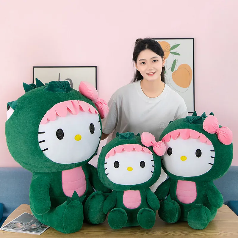 The latest best-selling cartoon plush doll, dinosaur cat animal doll, cute plush toy for children and girls, cat pillow