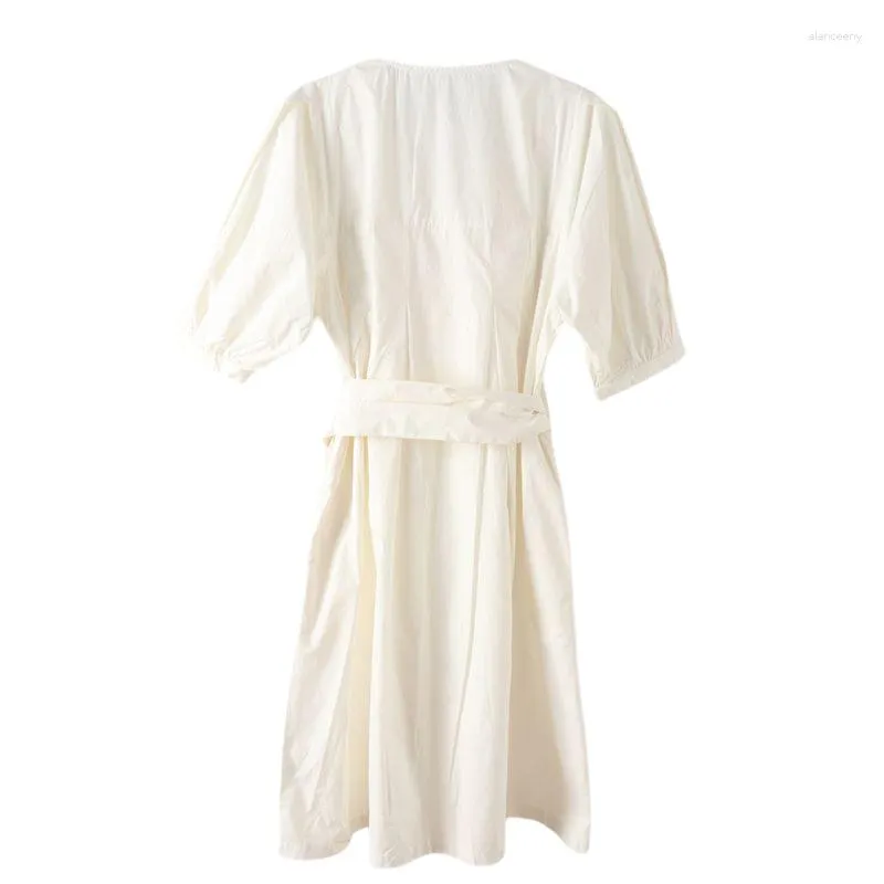 Casual Dresses Autumn Elegant Single-Breasted Trench Coat Dress Women's Slim Fit Slim-Fit Half-Längd Sleeve Kjol