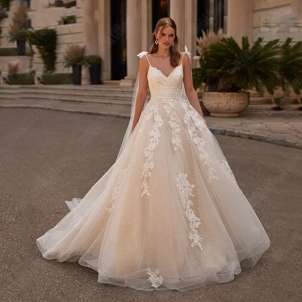 Wedding Gowns Vestidos De Novia Con Encaje Y Brillos Glitter