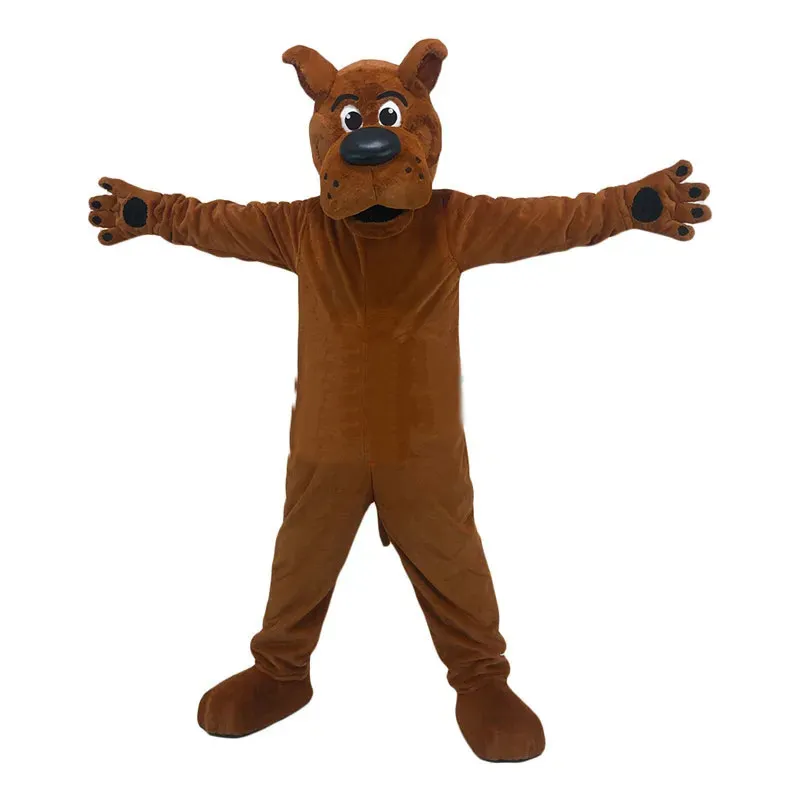 2024 Taille adulte Brown Dog Mascot Costume Halloween Carnaval Unisexe Adultes Tenue de fantaisie Costume de fantaisie